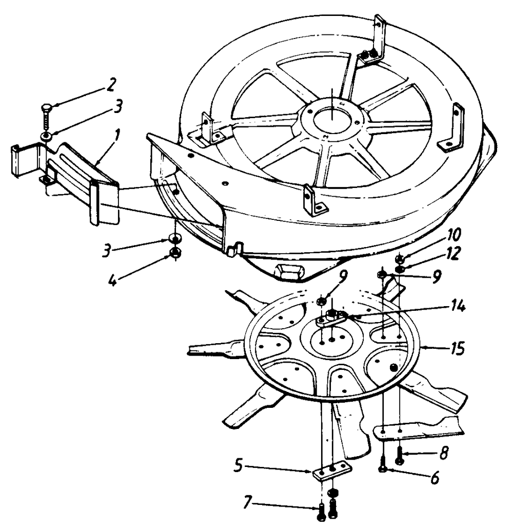 30 Inch Mulching Kit Diagram and Parts List for 093 (190100)(1991) Cub Cadet Lawn Tractor Accessories